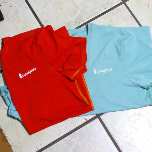 Bundle of two Cotopaxi Athletic Tops. Men's Size Medium. Orange and Blue - Picture 1 of 9